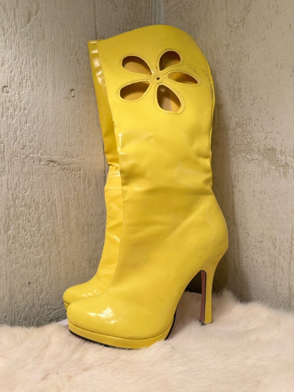 🔥Yellow Women's High-Heel Platform Knee Boot-Cosplay